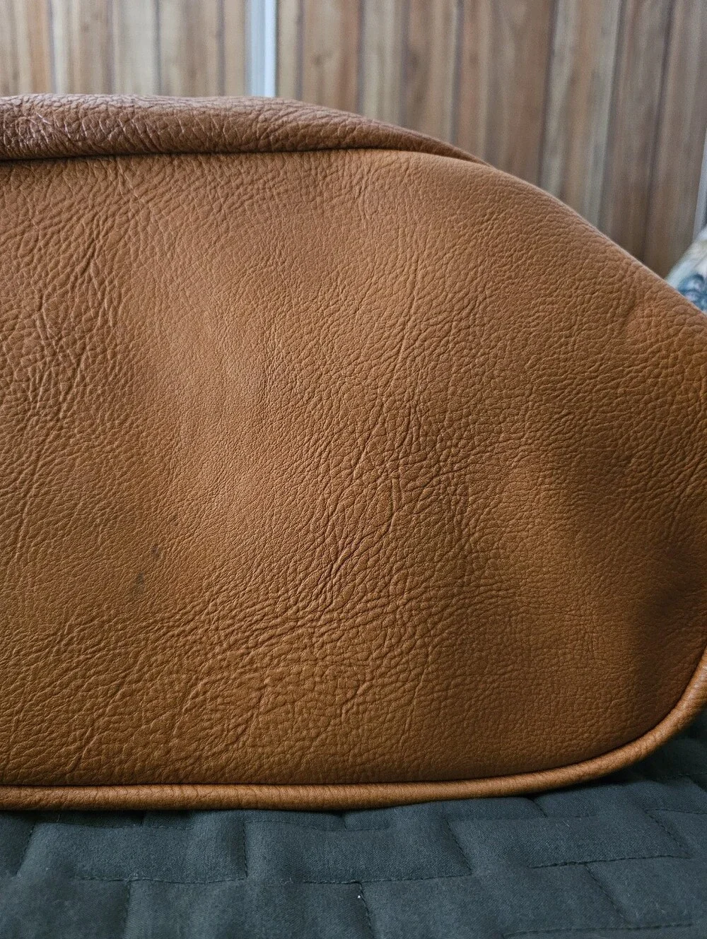 Tan Faux Leather Hobo Bag